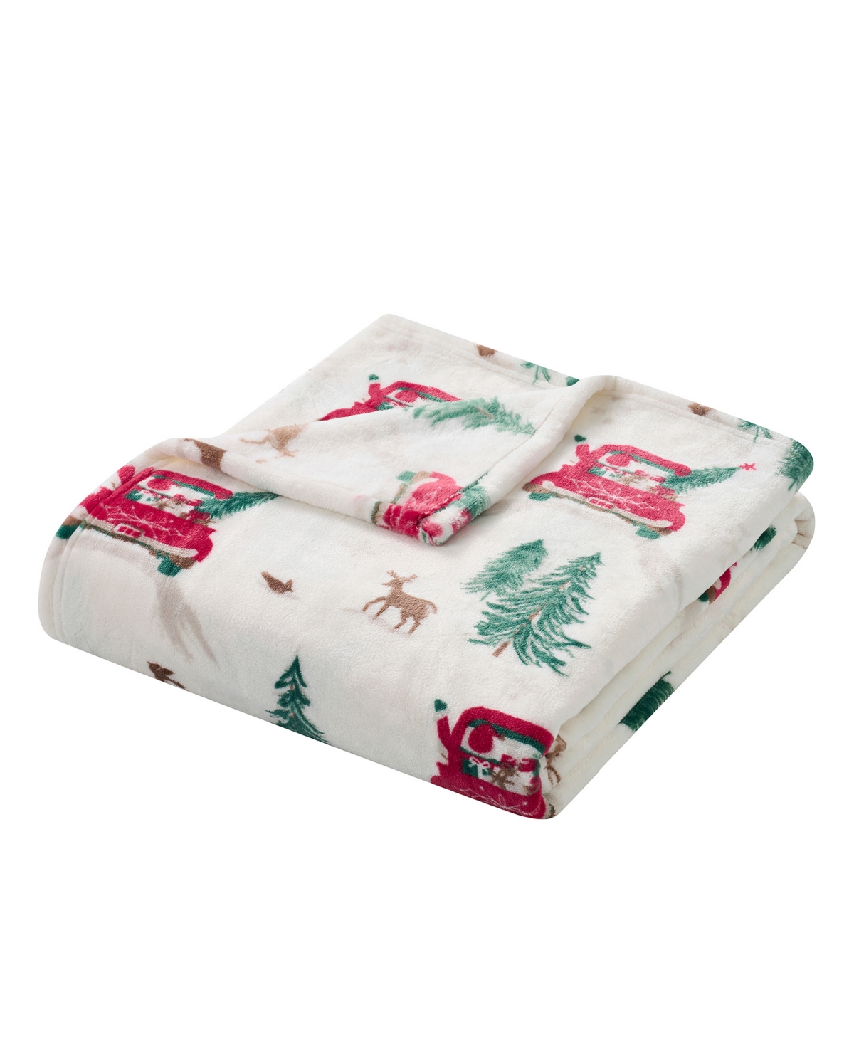 Hallmark Santa Printed Plush Throw, 50" x 70"