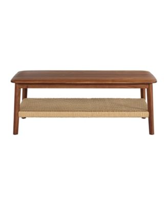 48" Acacia Wood Calais Rectangle Coffee Table
