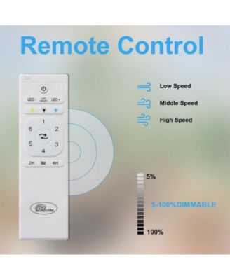 52-inch Modern Classic Black 3-Blade Flush Mount with Intelligent Remote Control and Light