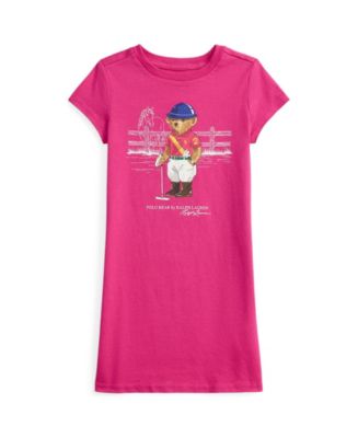 Macy's Polo Ralph LaurenGirls 7-16 Polo Bear Cotton Jersey Dress