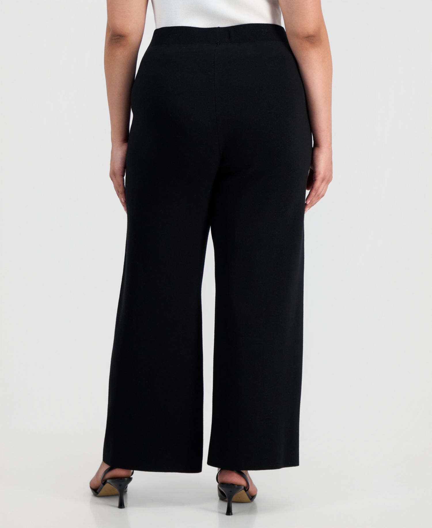 ASL Plus Size Mid-Rise Sweater-Knit Pants