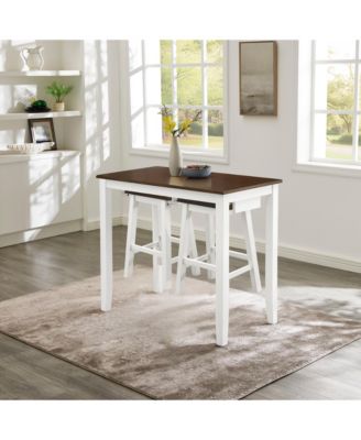 Industrial 3-Piece Bar Table Set with Chairs