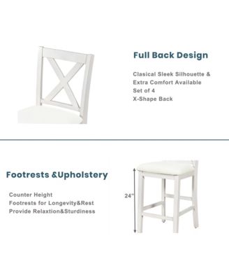 CASAINC 5-Piece Counter Height Dining Set with 4 Chairs