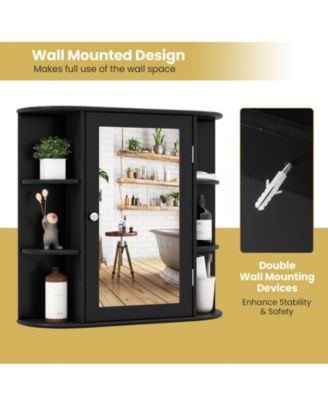 Multipurpose Mount Wall Surface Bathroom Storage Cabinet Mirror