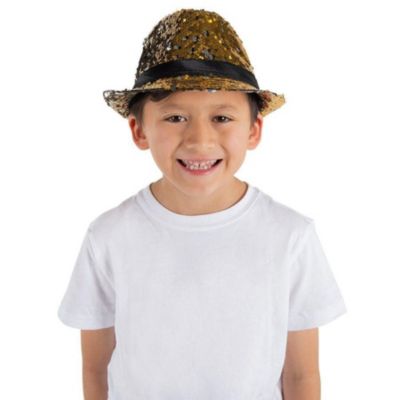 Sequin Party Fedora Hat - Kids