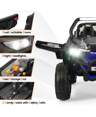 12V 2-Seater Kids Ride on UTV with Slow Start Function Music-Black