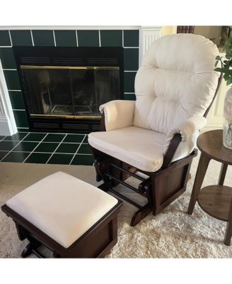 Nursery Glider Rocking Chair with Ottoman,