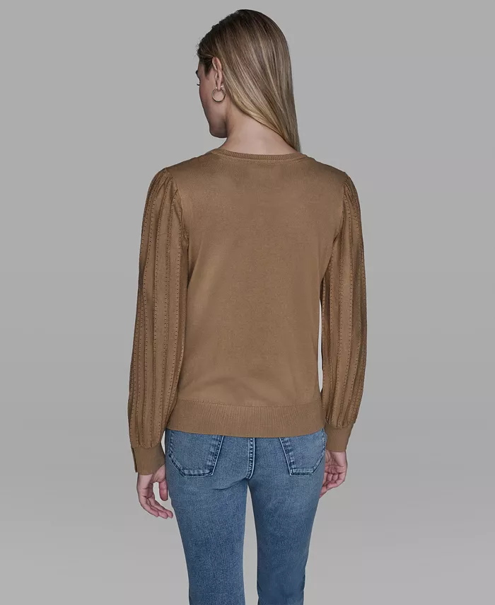 Petite Crewneck Long-Sleeve Sweater - thumbnail 10