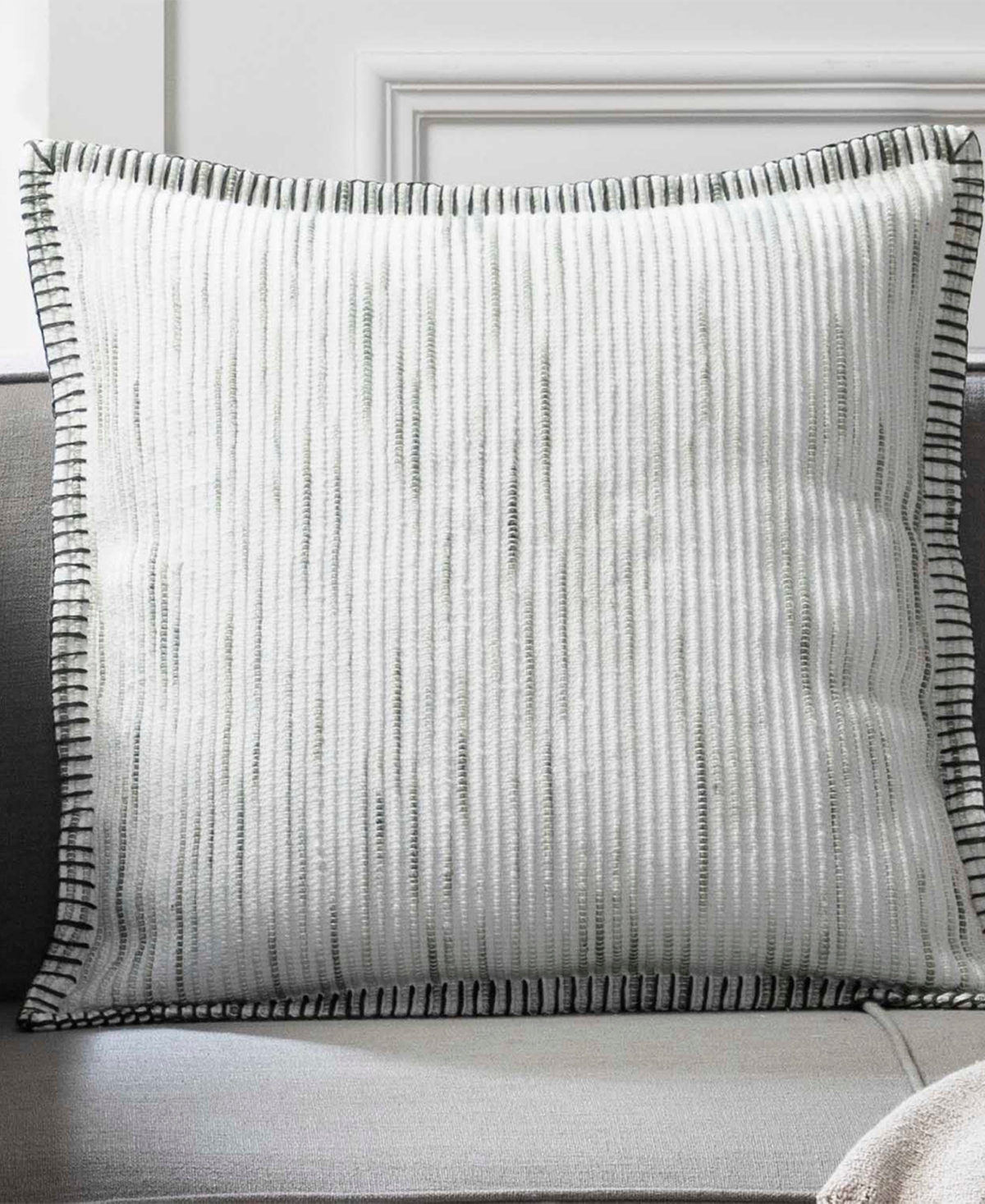 Tahari Home Polly Blanket Stitch Decorative Pillow, 20" x