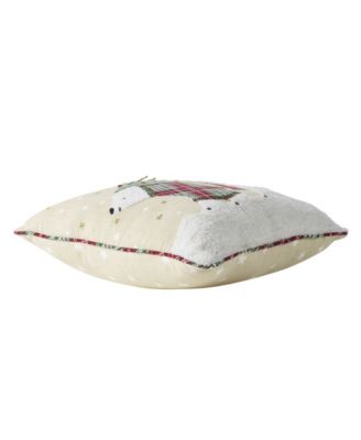 Polar Bear Holiday Decorative Pillow, 18" x 18"
