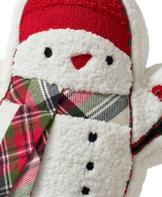 Snowman Shaped Holiday Decorative Pillow, 11" x 16"