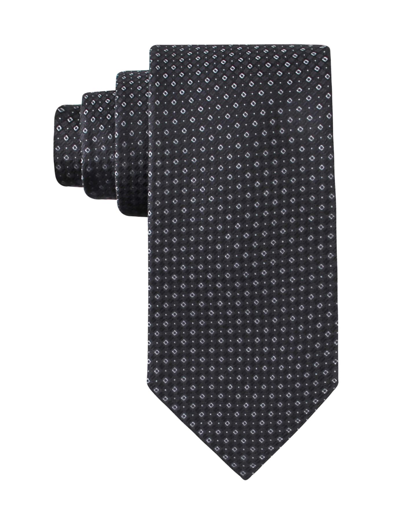 Мужской галстук Tommy Hilfiger Peyton Neat Pattern Tie, цвет: Чёрный — фото 1
