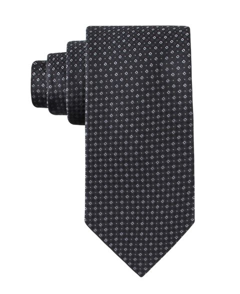 Мужской галстук Tommy Hilfiger Peyton Neat Pattern Tie, цвет: Чёрный