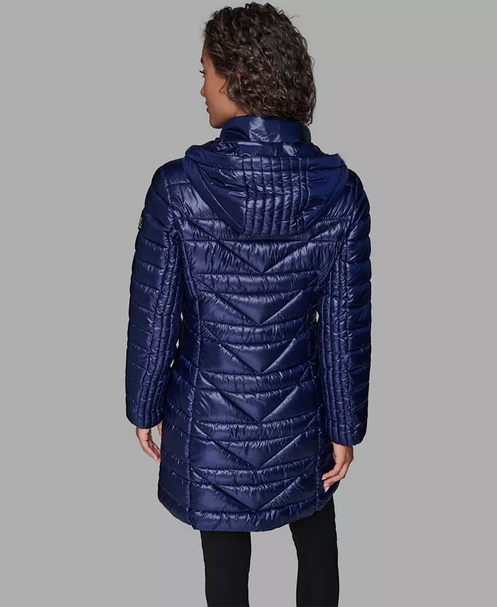 Women's Long Puffer Coat - thumbnail 6