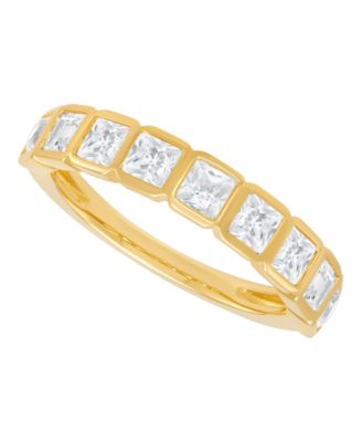 White Sapphire Band Ring (1-5/8 ct. t.w.) in 14k Yellow Gold-Plated Sterling Silver