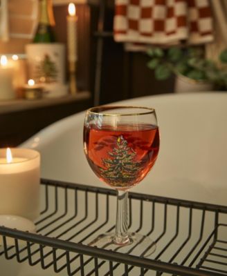 Christmas Tree Stemless Wine Glasses, Set of 8