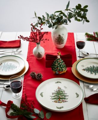 Christmas Tree Salad Plates, Set of 4