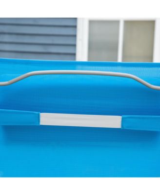 Sling Patio Reclining Chaise Lounge Garden Furniture, Light