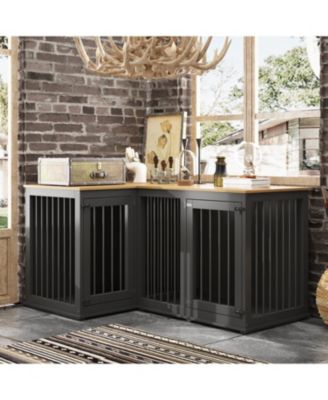 Dog Kennel Corner Dog Crate with Dividers Perfect for Limited Room