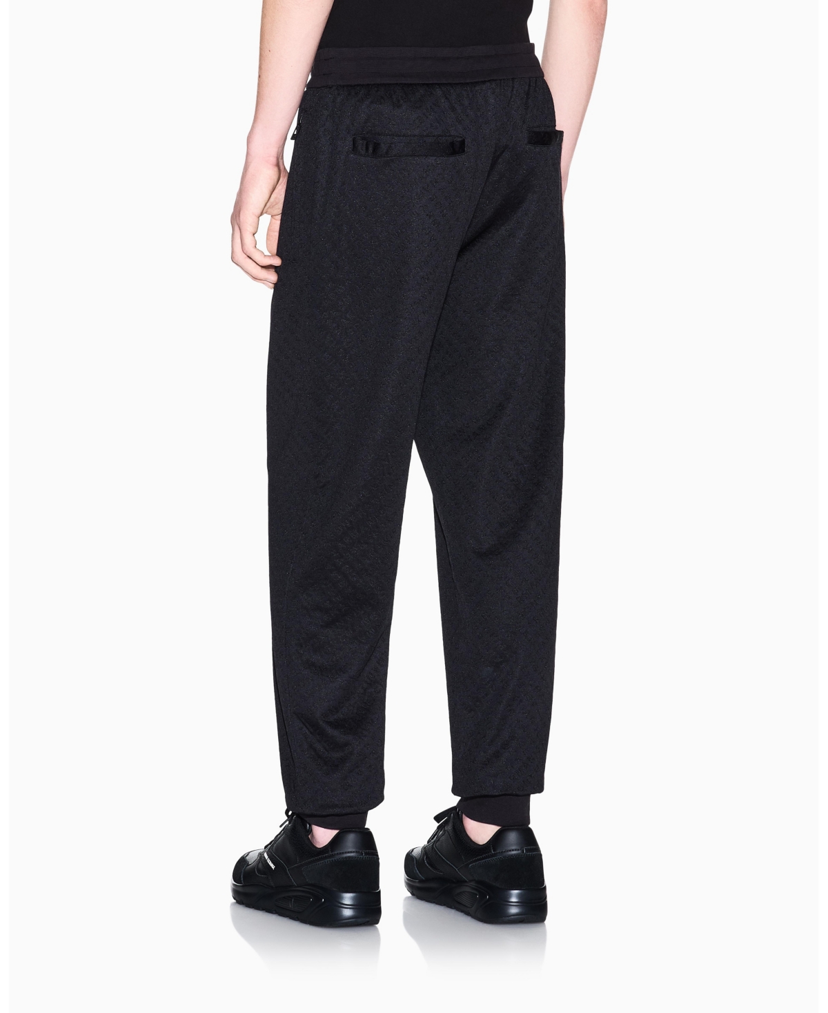 A|X Armani Exchange Men's Jacquard Allover Logo Jogger