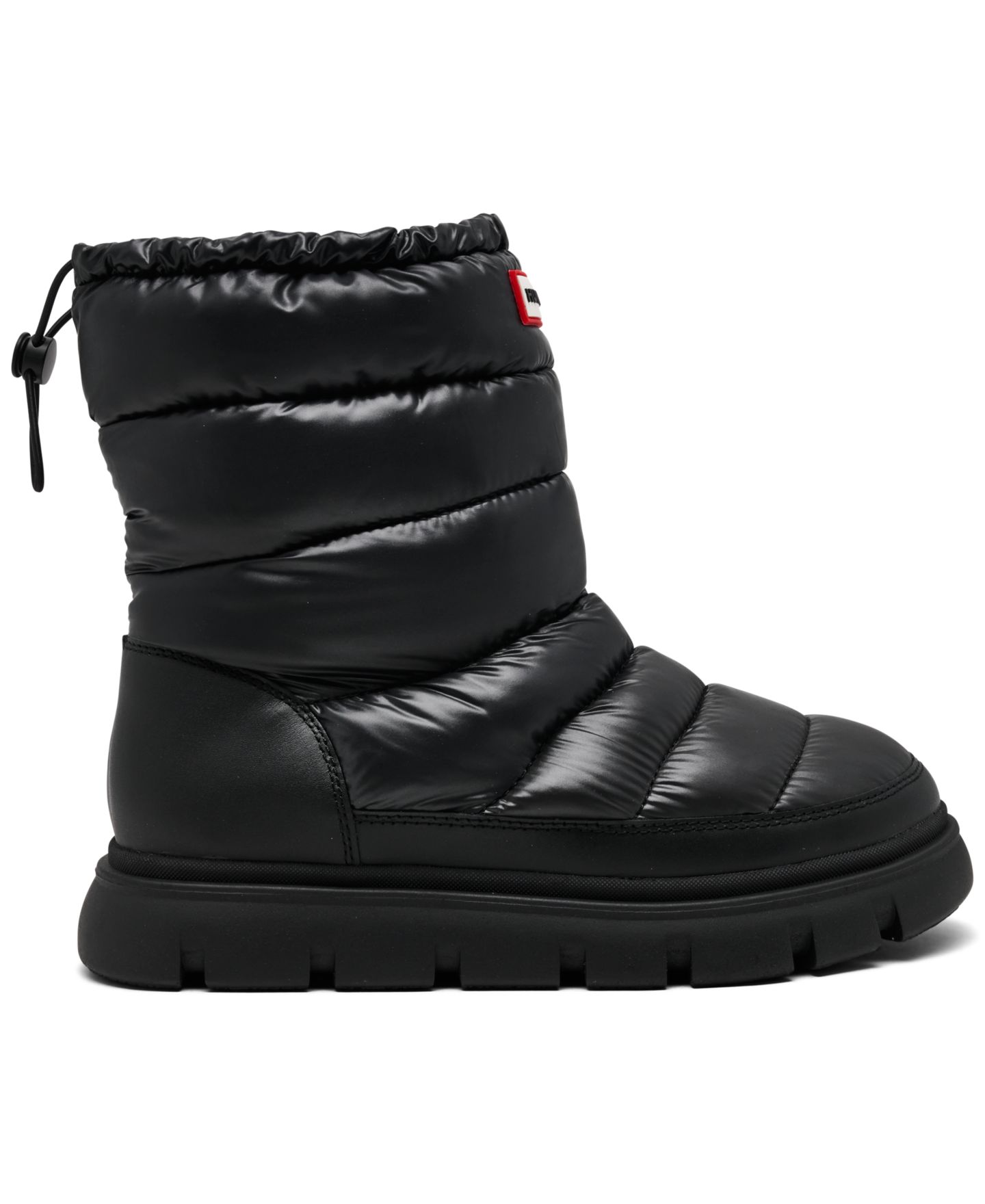 Женские ботинки Hunter Maribel Lug Sole Insulated Waterproof Snow Booties, цвет: Чёрный — фото 2