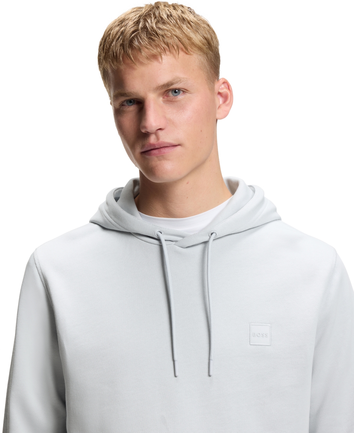 Boss by Hugo Men's Regular-Fit Cotton Terry Logo Patch Hoodie