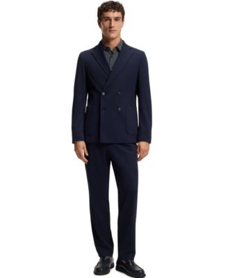 Men's Printed Performance-Stretch Jersey Slim-Fit Dress Shirt