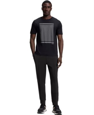 Men's Piped-Detail Cotton-Blend Tracksuit Bottom Pants