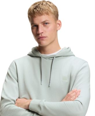 Men's Regular-Fit Cotton Terry Logo Patch Hoodie