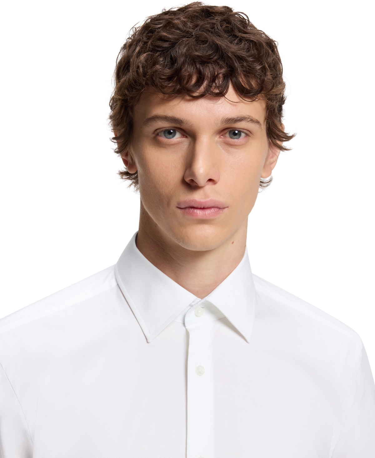 Boss by Hugo Men's Easy-Iron Stretch-Cotton Poplin Slim-Fit Dress Shirt