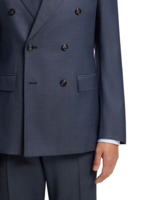 Men's Two-Piece Slim-Fit Patterned Virgin Wool Suit