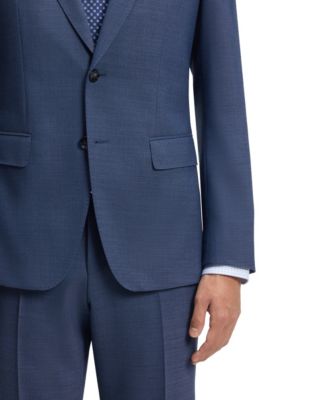 Men's Micro-Patterned Stretch Cloth Two-Piece Slim-Fit Suit