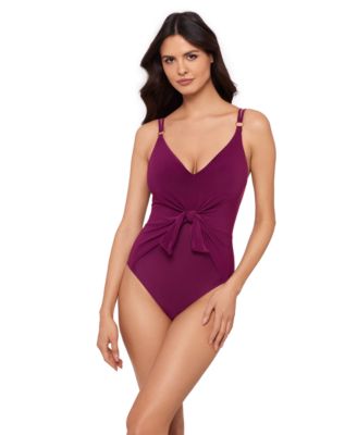 Women's V-Neck One-Piece Swimsuit