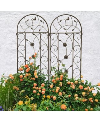 2 Pack Metal Garden Trellis 86.7" Climbing Plant Support