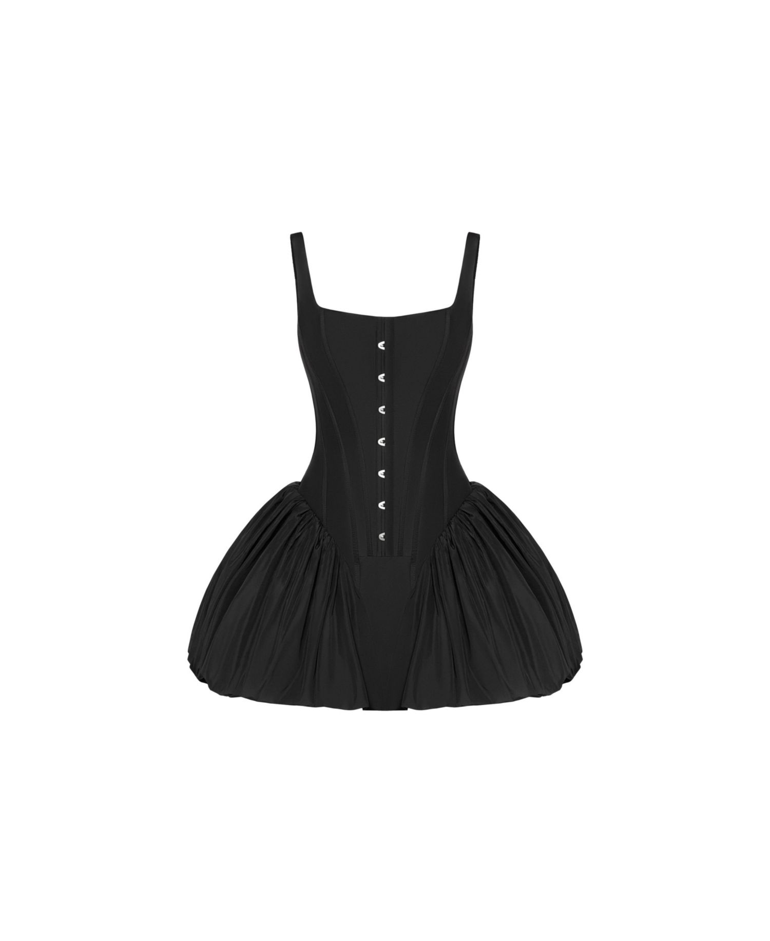 Womens Black Corset Mini Dress
