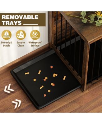 Dog Crate Furniture with Trays and Divider for Large Medium Dog