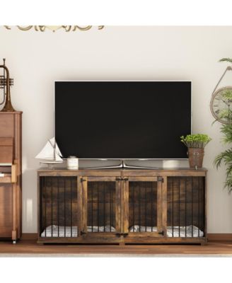 Dog Crate Furniture with Trays and Divider for Large Medium Dog