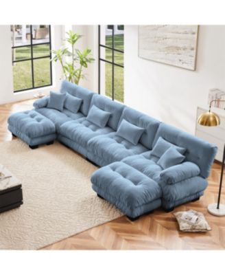 Streamdale Free Combination Modular Sectional Sofa, U Shaped Couch, 4-Seater Cloud Couch