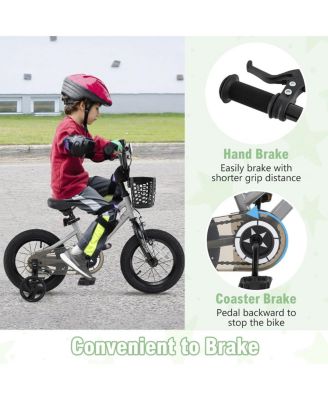 14 Inch Kids Bike Adjustable with Transparent Chain Cover for 4-5 Years Old