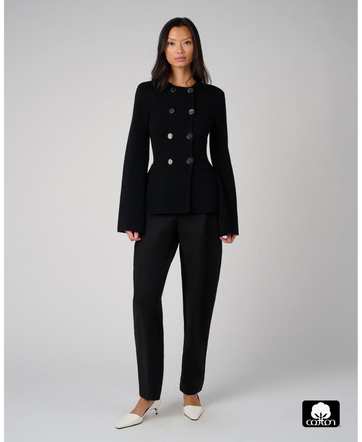 WeWoreWhat Women's Cinched Waist Peplum Sweater