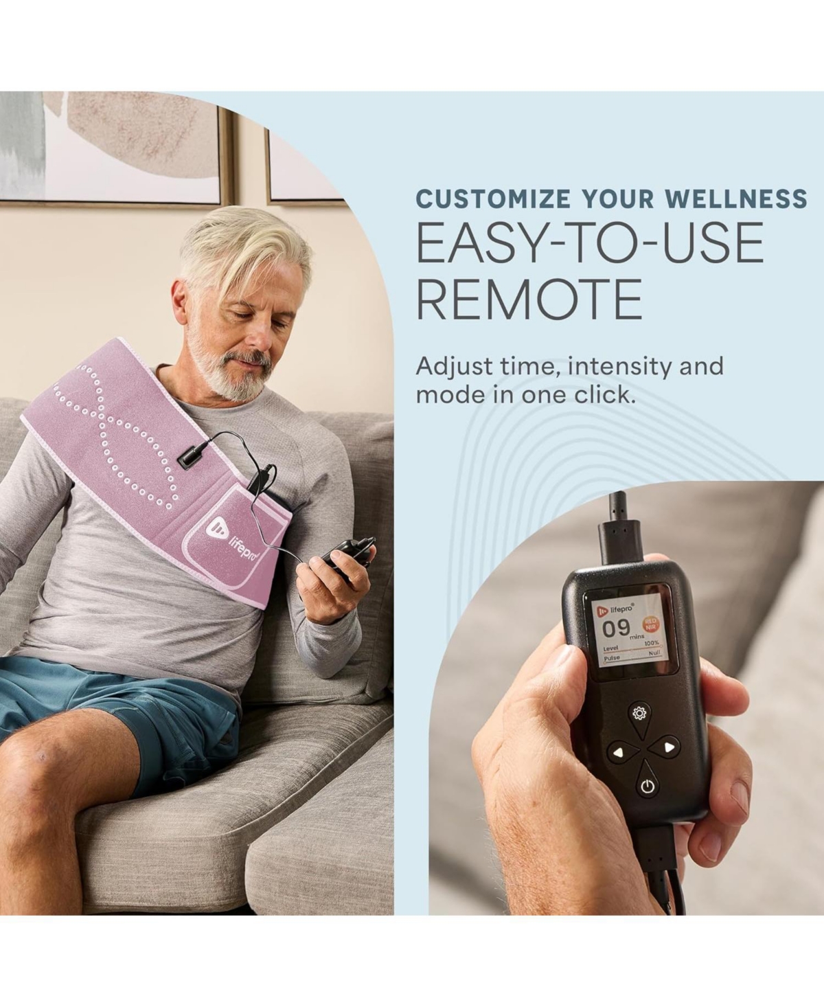 LifePro Red Light Therapy Belt - Near Infrared & Red Light Therapy for Muscle Relaxation, Inflammation & Circulation