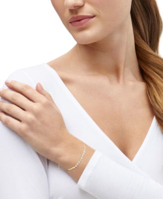 White Sapphire Bracelet (1-5/8 ct. t.w.) in 14k Yellow Gold-Plated Sterling Silver