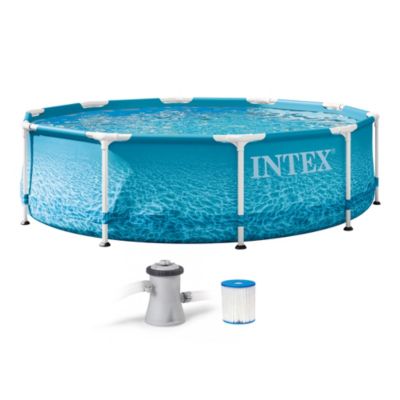 28207EH 10' x 30" Steel Metal Frame Beachside Swimming Pool w/ Filter Pump