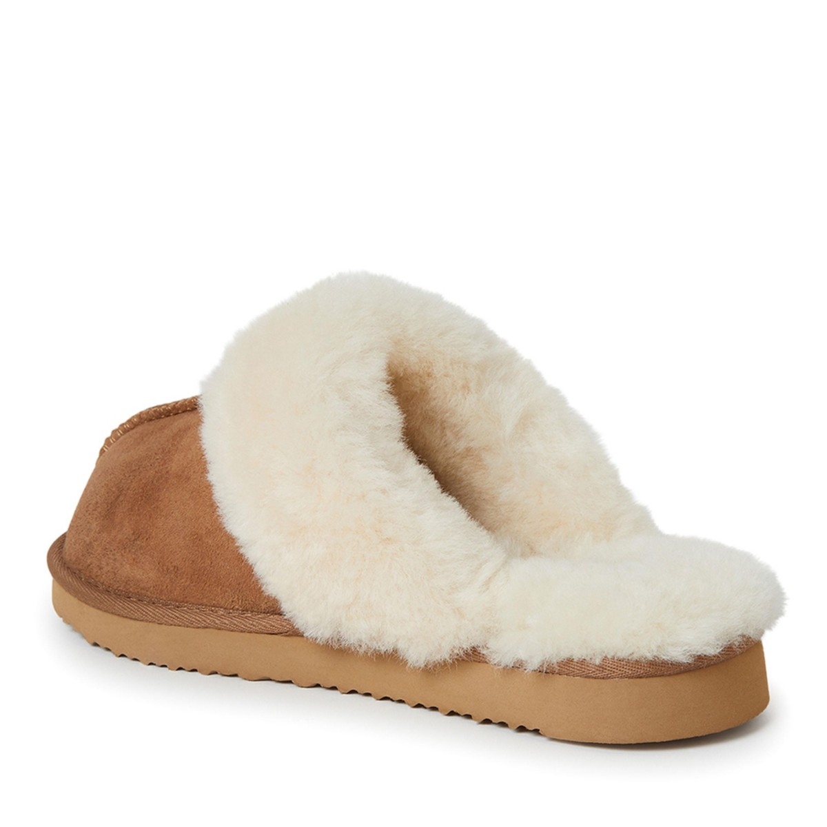 Женские Fireside by Dearfoams Women's Sydney Genuine Shearling Scuff Slipper — фото 7