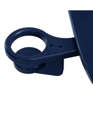 Outdoor HDPE Patio Chaise Lounge With Wheels & Cup Holder