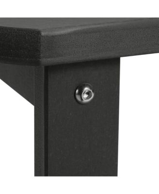 2-Tier Outdoor HDPE Modern Adirondack Square Patio Side Table