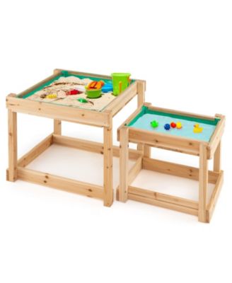 Wooden Sand And Water Tables With Protective Cover For Kids
