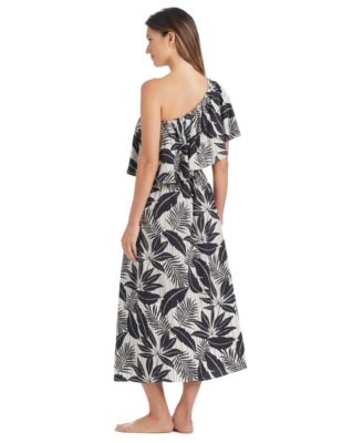Women's Island Time One-Shoulder Ruffled Midi Dress