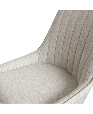 5-Piece Round Dining Table Set for 4, Black MDF Top with Upholstered Fabric Chairs, Kitchen Table Set for Small Spaces