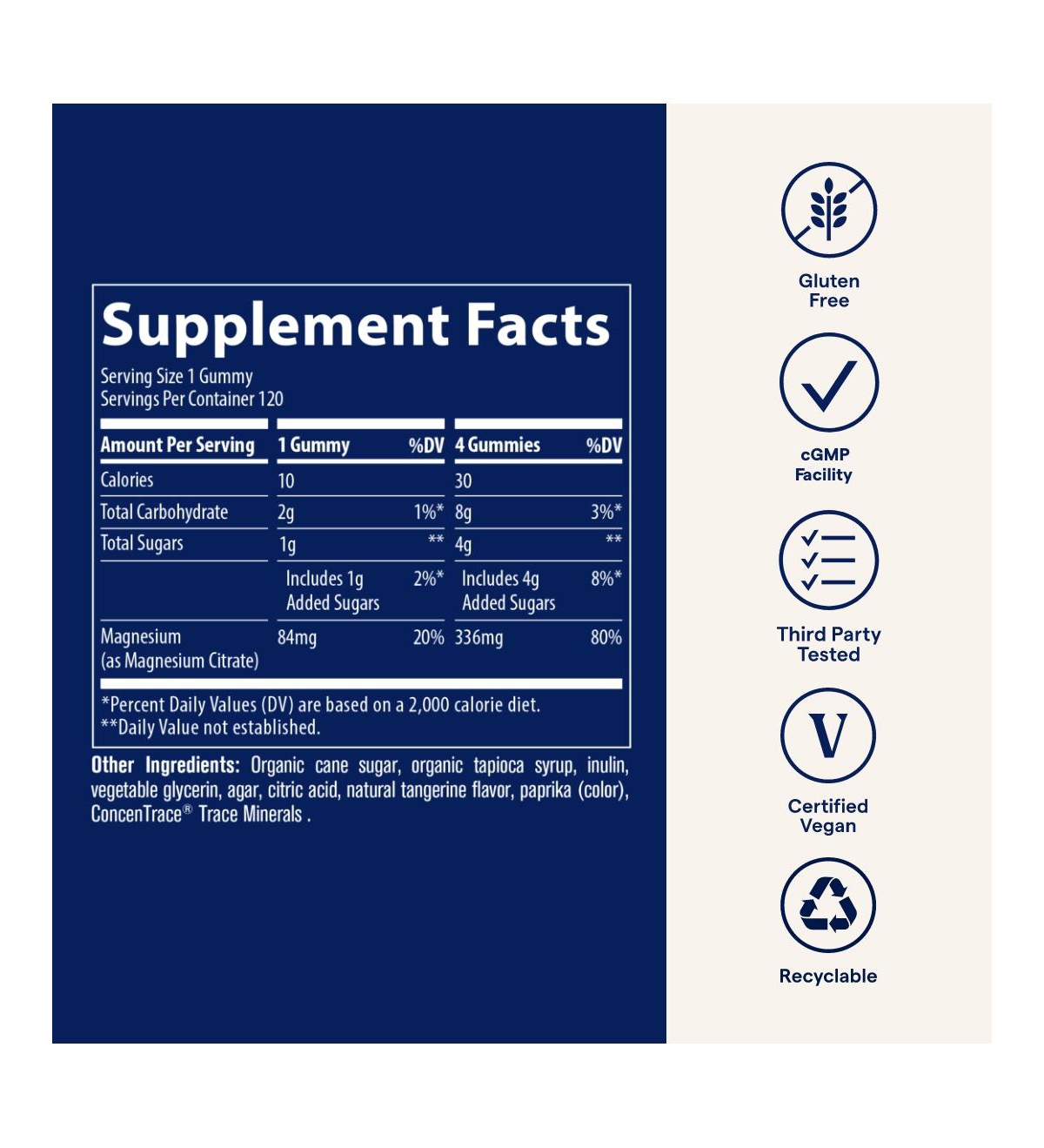 Trace Minerals Magnesium Gummies (120ct) Low Sugar | 84 mg Magnesium Citrate | Natural Sleep, Muscle, Mood and Digestive Support | for Adults & Kids |